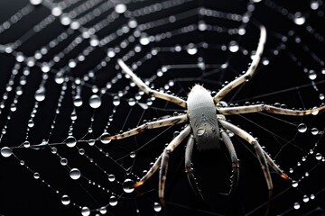 macro photographs of spiders and webs