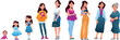© Nova Graphics - Woman Life Stages Vector Illustration