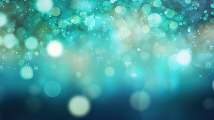 Abstract bokeh background with green and blue hues