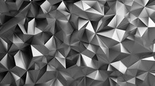 Abstract Metallic Background With Silver Triangles