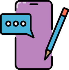 Poster - iPhone write message icon