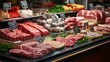 The Rich Variety of the Butchery Counter. Generative AI