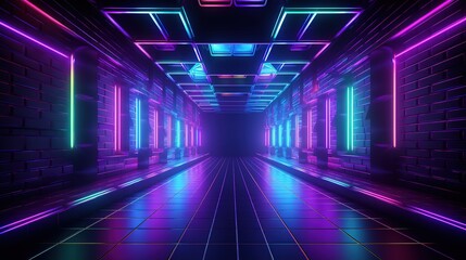 Wall Mural - neon room