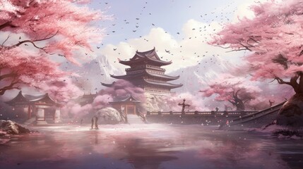 Wall Mural - cherry blossom in spring