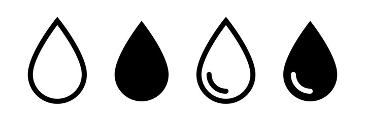 Water drop icon set