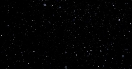 Wall Mural - Dust particles atmosphere on black screen overlay. Filmed with RED camera. Abstract background. High quality 4k footage