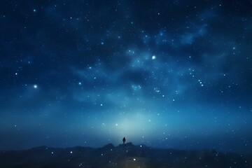 night sky with stars and aurora