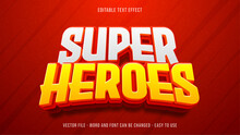 Super Hero Editable Text Effect, Cartoon Text Style