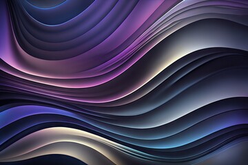 Canvas Print - Abstract background with blue and violet wavy lines