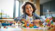 A child experimenting with STEM (Science, Technology, Engineering, and Mathematics) toys and kits, digital native, Gen Alpha