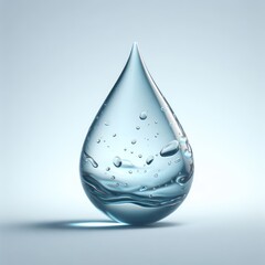 Wall Mural - water drop isolated on white background