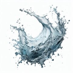 Wall Mural - water splash isolated on white background.