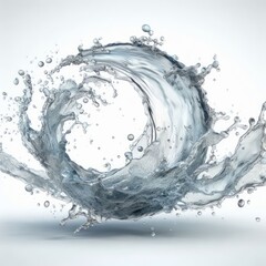 Wall Mural - water splash isolated on white background.