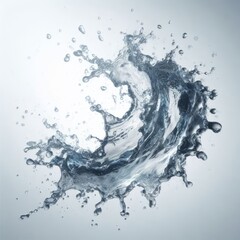 Wall Mural - water splash isolated on white background.