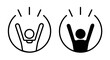 Self Confidence icon set. vector symbol illustration.