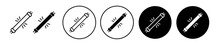 Fluorescent Light Tube Icon Set. Vector Symbol Illustration.