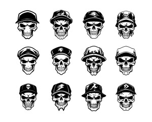 Skull Army Vector Collection