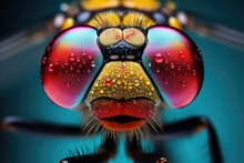 Macro Shots Of Colorful Dragonfly Insects