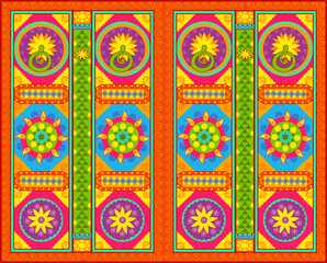 Wall Mural - Culture of Rajasthan in Indian art style. Vector File.