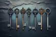 © EvhKorn - set of vintage keys on the dark background
