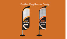 Fitness Feather Flag Design