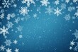 Blue background with snowflakes. Suitable for Christmas or New Year wallpaper. Offers copy space. Generative AI