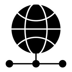 Web Network Glyph Icon