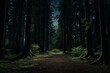 Enchanting moonlit forest. Generative AI