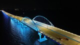 Fototapeta  - Gulf Breeze Bridge Pensacola Florida October 1 Night Shots 2023