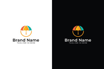 Sticker - simple abstract umbrella vector logo