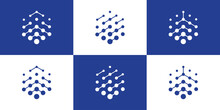 The Logo Design Of Dots Connected Into A Hexagon Makes It A Modern Technology Logo.