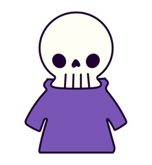 Sticker - halloween skull character