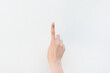 © Sakchai - Women showing finger on white background.Counting number nine.