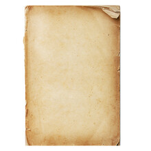 Old Paper Background,old Parchment Paper Sheet Vintage Aged Or Texture Isolated On White Background.