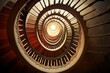 Abstract spiral stairs. Generative AI