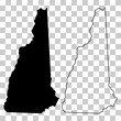 Set of New Hampshire map, united states of america. Flat concept vector illustration