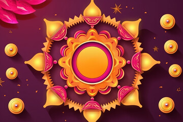 Happy Diwali. Happy Diwali Concept. Happy Diwali Background. Happy Diwali Theme. Generative Ai