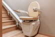 Disability chair stair lift person device. Room mobility. Generate Ai