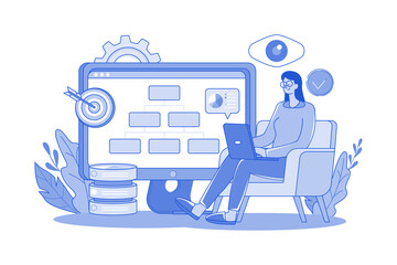Canvas Print - the development team is monitoring data to make better business decisions.