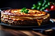 ﻿Macro photography is when you take really close-up pictures of something, like food. We're talking about a specific type of food called Moussaka. AI Generated