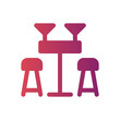 © Bana Studio - banquet table flat gradient icon