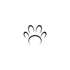 Canvas Print - Paw print logo icon isolated on transparent background