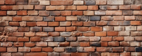 Wall Mural - Orange bricks texture background for website page header