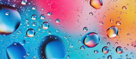 Poster - Vibrant abstract artwork featuring water and droplets isolated pastel background Copy space
