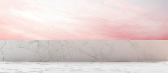 Aufkleber - copy space image on isolated background with white marble flooring