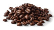 Coffee beans on transparent background