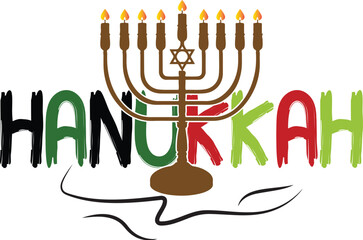 Wall Mural - Hanukkah svg t shirt design vector eps.file