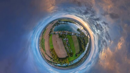 Wall Mural - airturn fly in to lake eicher see in germany