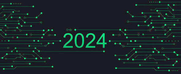 Wall Mural - ai digital technology with connected dots and lines. artificial intelligence concept, internet netwo