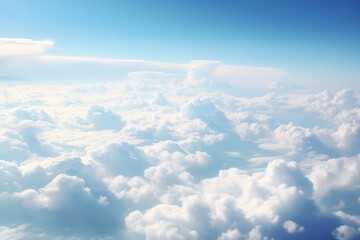 Wall Mural - Clouds as seen from the window of an airplane.